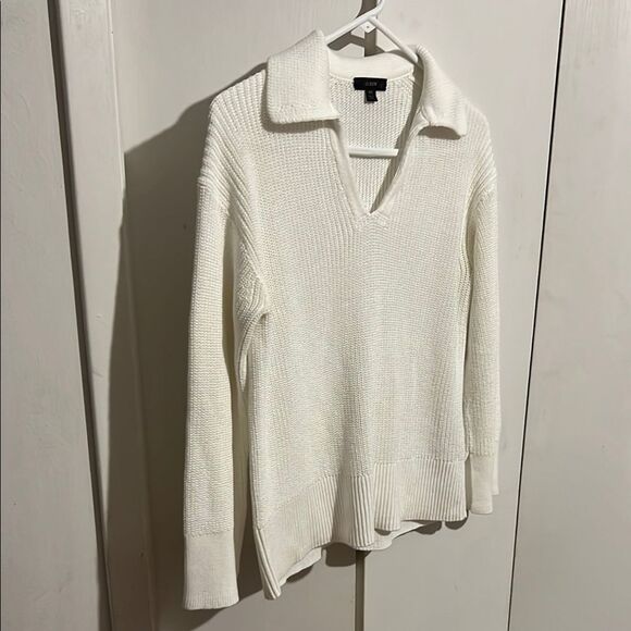 J.Crew Elegant White Knit Sweater XS - Picture 10 of 11
